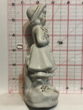 Lady Sitting on a Fence Figurine Ornament