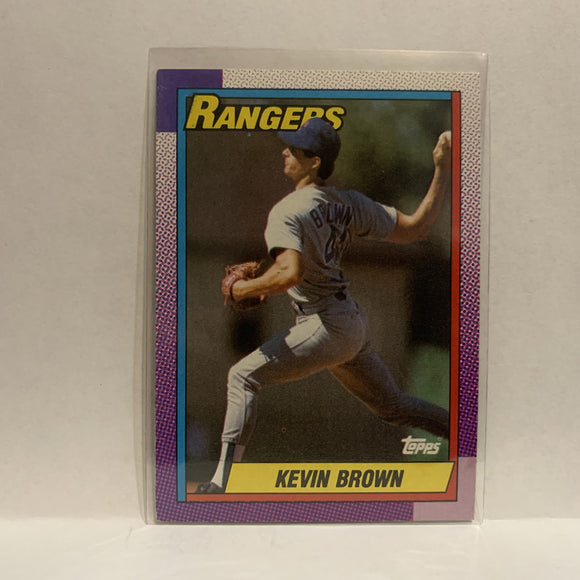 #136 Kevin Brown Texas Rangers 1990 Topps Baseball Card IS