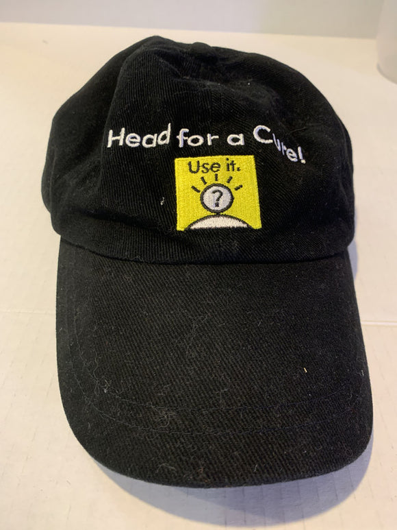 Black Head for a Cure Canadian Cancer Society Strap Ball Hat Cap