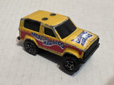 Yellow Breaking Madness Bronco SUV Sonic Flashers Majorette Diecast Car