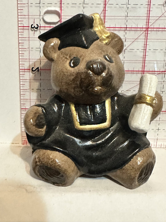 Teddy Bear Graduating Figurine Ornament