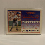 #310 Julio Franco Texas Rangers 1993 Pacific Baseball Card IT