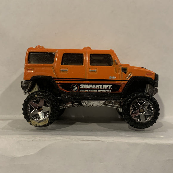 Orange Super Lift Hummer ©2008 Hot Wheels Diecast Car EC