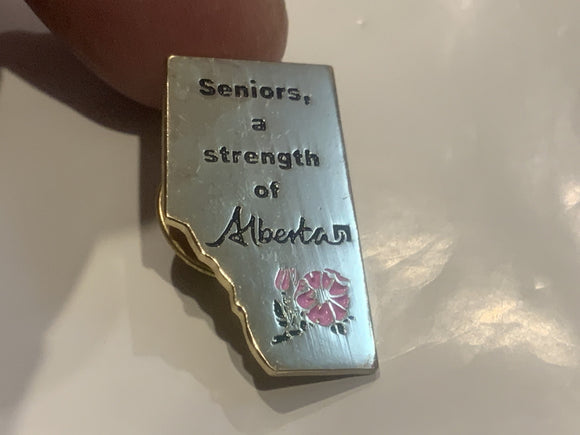Seniors a Strenght of Alberta Logo Lapel Hat Pin EC