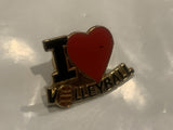 I Love Volleyball Lapel Hat Pin EC