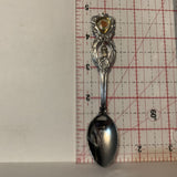 Frontier Saskatchewan Prairie Lily Wheat Sheath Collectable Souvenir Spoon DV