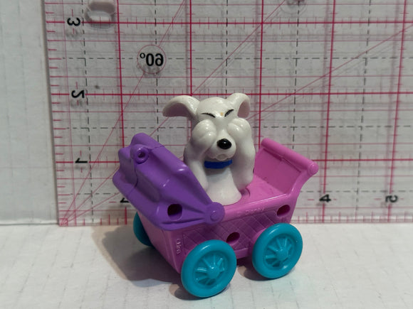Puppy Holding Eyes in Pink Carriage 101 Dalmation Disney Mcdonalds Toy Character