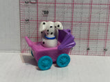 Puppy Holding Eyes in Pink Carriage 101 Dalmation Disney Mcdonalds Toy Character