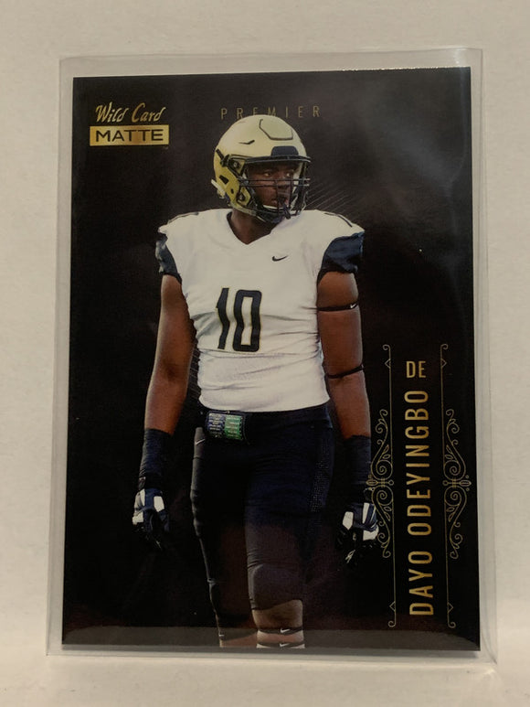 #MBC-34 Dayo Odeyingbo Rookie Vanderbilt 2021 Wild Card Matte Football Card NHL