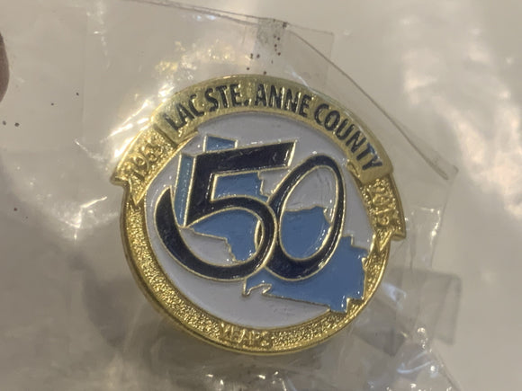 Lac Ste Anne County 50 Years Alberta Lapel Hat Pin ED