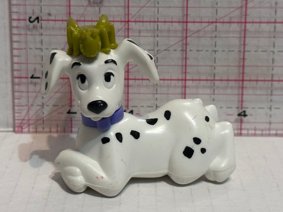 Puppy Laying Down with a Grasshopper on Head 101 Dalmation Disney Mcdonalds Toy Character