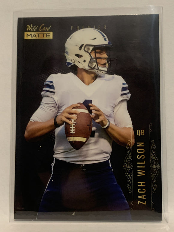 #MBC-5 Zach Wilson Rookie BYU 2021 Wild Card Matte Football Card NHL