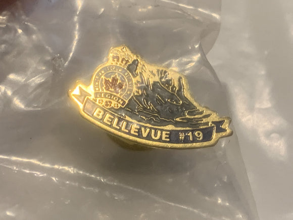 Bellevue #19 Royal Canadian Legion Logo Lapel Hat Pin ED