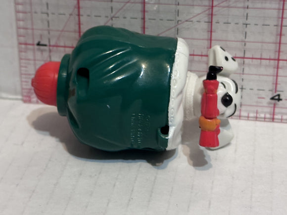 Puppy Nutcracker in Mouth in a Green Christmas Stocking Top 101 Dalmation Disney Mcdonalds Toy Character