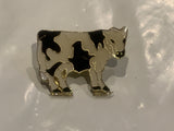 Black & White Dairy Cow Holstein Lapel Hat Pin ED