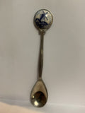 Blue White Windmill Souvenir Spoon