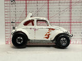 White Volkswagen Beetle 1983 Hot Wheels Diecast Car