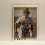 #19 Dickie Thon Texas Rangers 1992 Premier O-Pee-Chee Baseball Card IU
