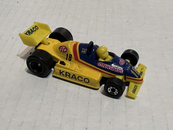 Yellow Kraco Otter Pops Indy 560 Racer 1/55 1984 Matchbox Diecast Car