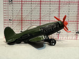Green Mad Propz Plane Army Hot Wheels Diecast Car