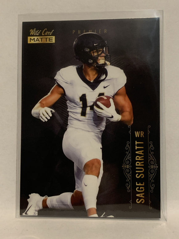 #MBC-69 Sage Surratt Rookie Wake Forest 2021 Wild Card Matte Football Card NHL