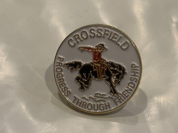 Crossfield Rodeo Progress Through Friendship Lapel Hat Pin BQ
