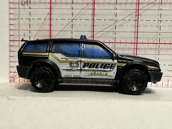 Black White Police Sport SUV 2002 Matchbox Diecast Car GwynnSportscards
