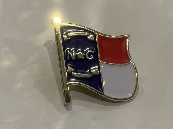 North Carolina State Flag Lapel Hat Pin BQ
