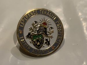Esperance Tenacite Prosperite Falher Alberta Coat of Arms Lapel Hat Pin ED