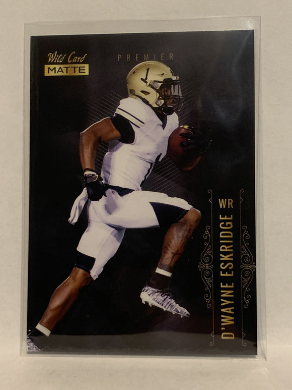 #MBC-42 D'Wayne Eskridge Rookie Western Michigan 2021 Wild Card Matte Football Card NHL
