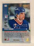 #218 Peter Ferraro Rookie New York Rangers 1996-97 Pinnacle Hockey Card  NHL