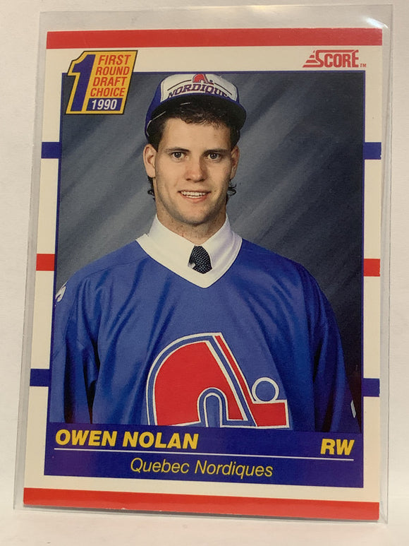#435 Owen Nolan Rookie Quebec Nordiques 1990-91 Score Hockey Card  NHL