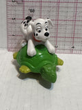 Puppy Riding a Green Turtle 101 Dalmation Disney Mcdonalds Toy Character