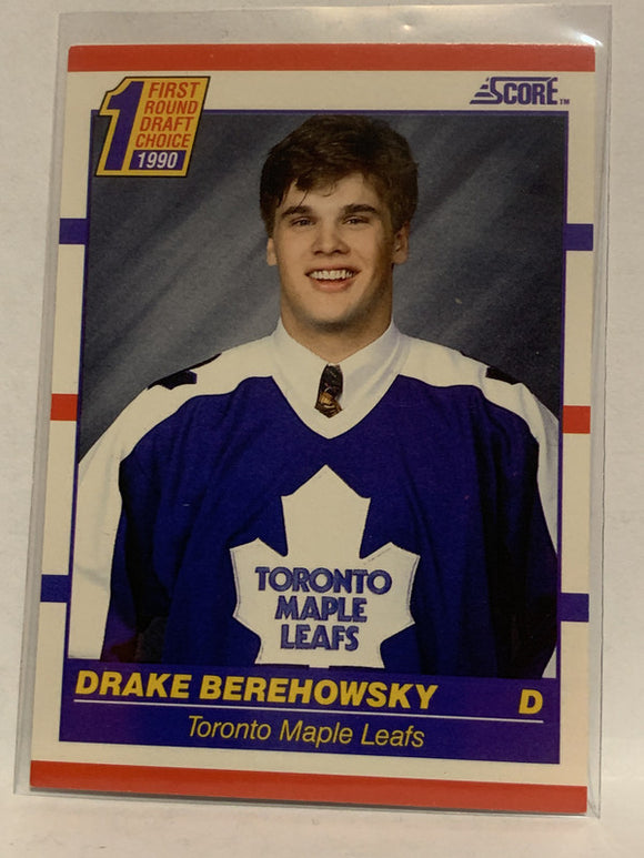 #434 Drake Berehowsky Rookie Toronto Maple Leafs 1990-91 Score Hockey Card  NHL