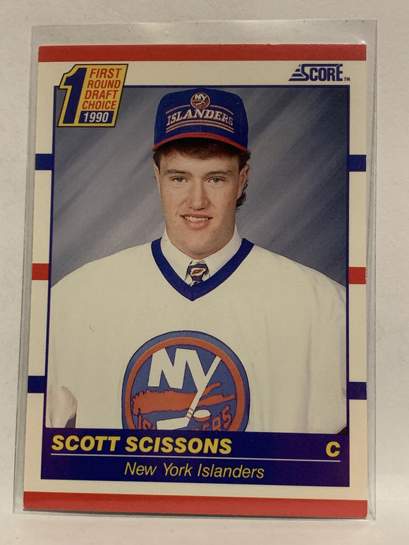 #432 Scott Scissons Rookie New York Islanders 1990-91 Score Hockey Card  NHL