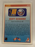 #432 Scott Scissons Rookie New York Islanders 1990-91 Score Hockey Card  NHL