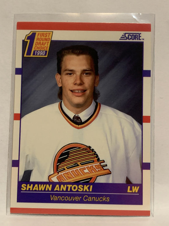 #429 Shawn Antoski Rookie Vancouver Canucks 1990-91 Score Hockey Card  NHL