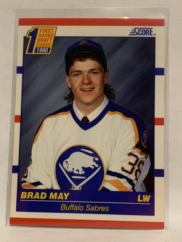 #427 Brad May Rookie Buffalo Sabres 1990-91 Score Hockey Card  NHL