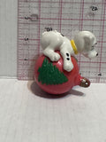 Puppy Riding a Red Christmas Ornament Green Tree 101 Dalmation Disney Mcdonalds Toy Character