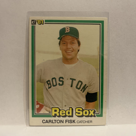 #335 Carlton Ernest Fisk Boston Red Sox 1981 Donruss Baseball Card IW