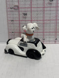 Puppy Riding in a White Car 101 Dalmation Disney Mcdonalds Toy Character