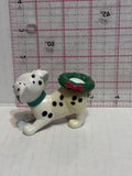 Puppy Christmas Wreath on Back 101 Dalmation Disney Mcdonalds Toy Character