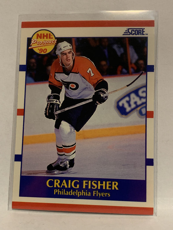 #412 Craig Fisher Rookie Philadelphia Flyers 1990-91 Score Hockey Card  NHL