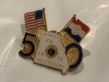 District 26 Lions Club 1972 Missouri 50th Lapel Hat Pin EE