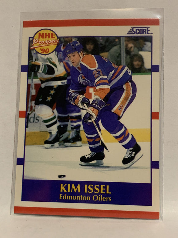 #409 Kim Issel Rookie Edmonton Oilers 1990-91 Score Hockey Card  NHL