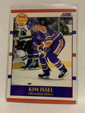 #409 Kim Issel Rookie Edmonton Oilers 1990-91 Score Hockey Card  NHL