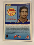 #408 Cam Russell Rookie Chicago Blackhawks 1990-91 Score Hockey Card  NHL
