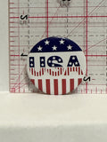 USA American Flag Button Pinback
