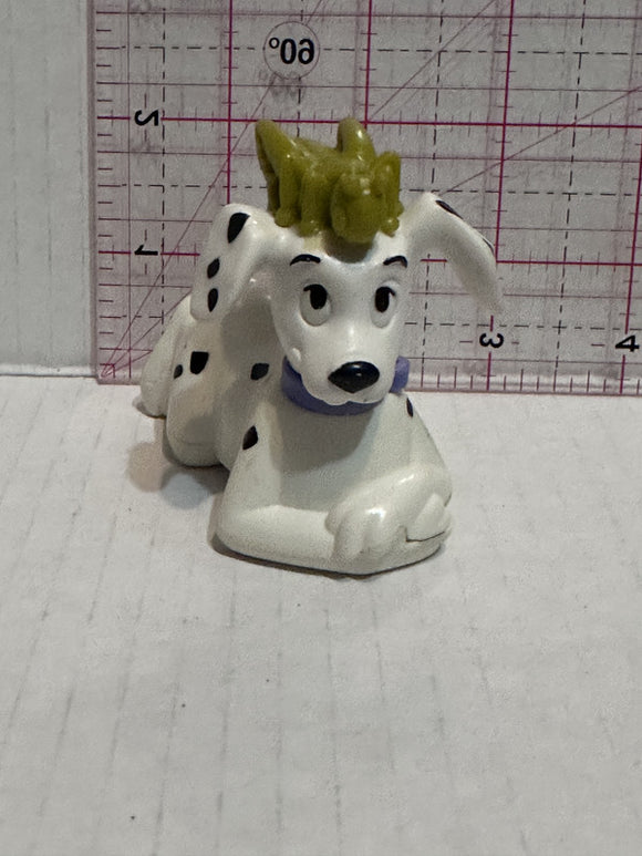 Puppy Laying Down with a Grasshopper on Head 101 Dalmation Disney Mcdonalds Toy Character