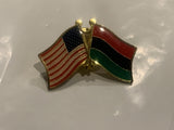 USA Italian Friendship Flags Lapel Hat Pin EE